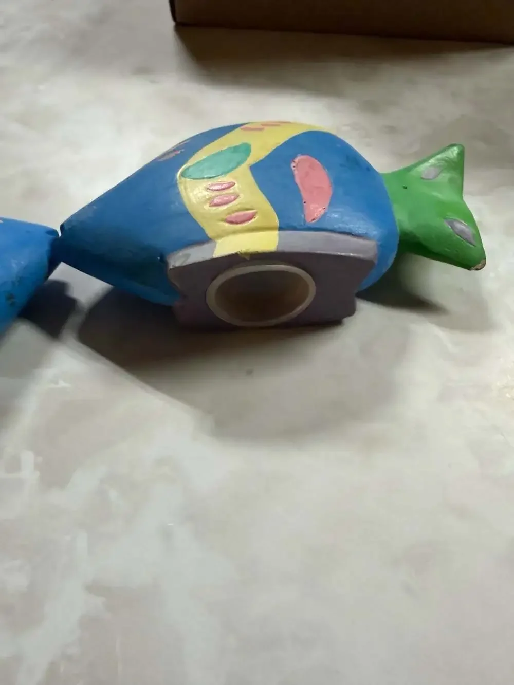 Vintage Hand Painted Colorful Ceramic Tropical Fish Salt and Pepper Shakers